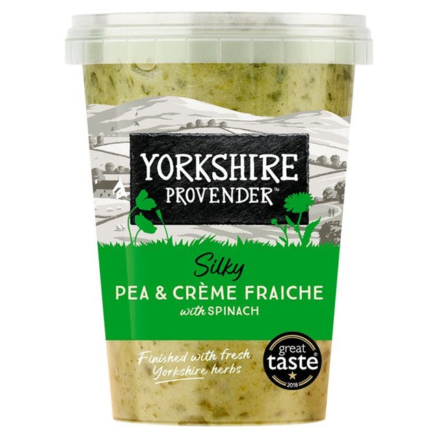 Yorkshire Provender pea and mint soup with crème fraiche 560g (British brand)