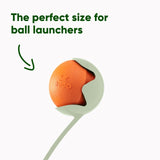 Beco Pets Natural Rubber Fetch Ball Orange - British product