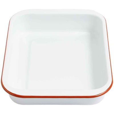 M&S M&S Enamel 29cm Small White Roaster- Buy online at McGrocer