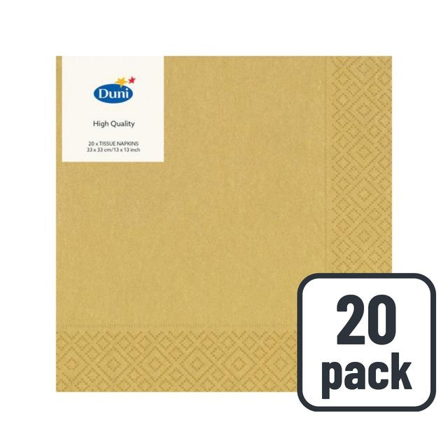 Duni gold paper napkins 20 pack, UK version