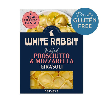 White Rabbit Glutenfreie Prosciutto & Mozzarella Frische Girasoli Pasta 250g