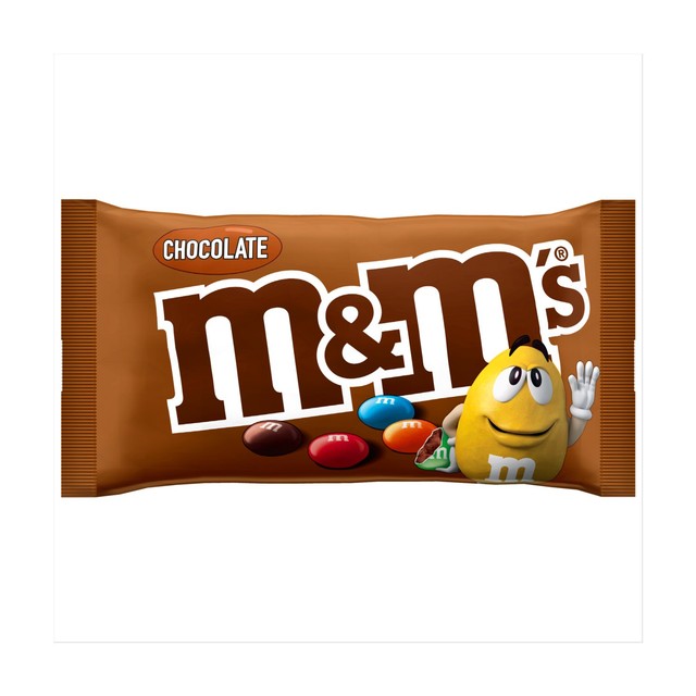 M&M's colourful milk chocolate candies in a bag, UK version