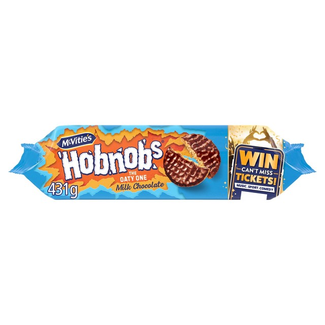 McVitie's Hobnobs Milk Chocolate 431g, imported from the UK