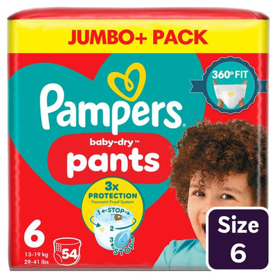 M&S Pampers Baby-Dry Nappy Pants Size 6 15kg+ Jumbo Pack- Buy online at McGrocer