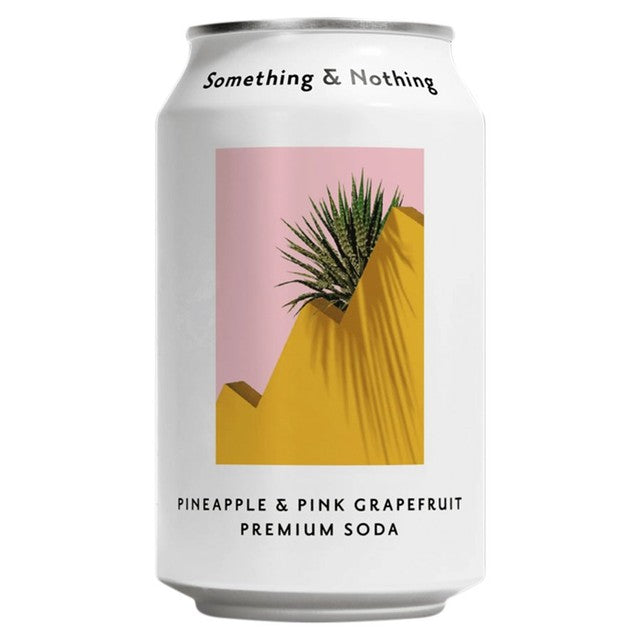 Something & Nothing pineapple and pink grapefruit premium soda 330ml (British brand)