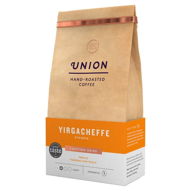Union Hand-Roasted Organic Yirgacheffe Ground Coffee 200g (British brand)