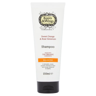 M&S Roots & Wings Organic Sweet Orange & Rose Geranium Shampoo 250ml- اشترِ عبر الإنترنت من McGrocer