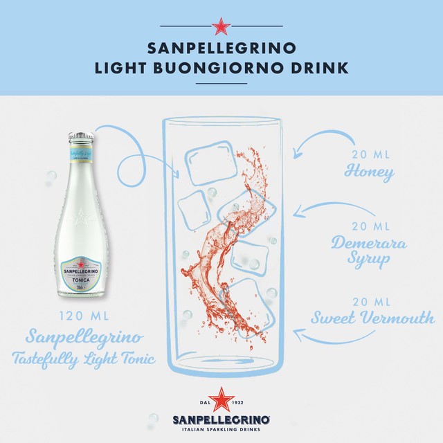 San Pellegrino Light Tonic Water 4 x 200ml (British brand)