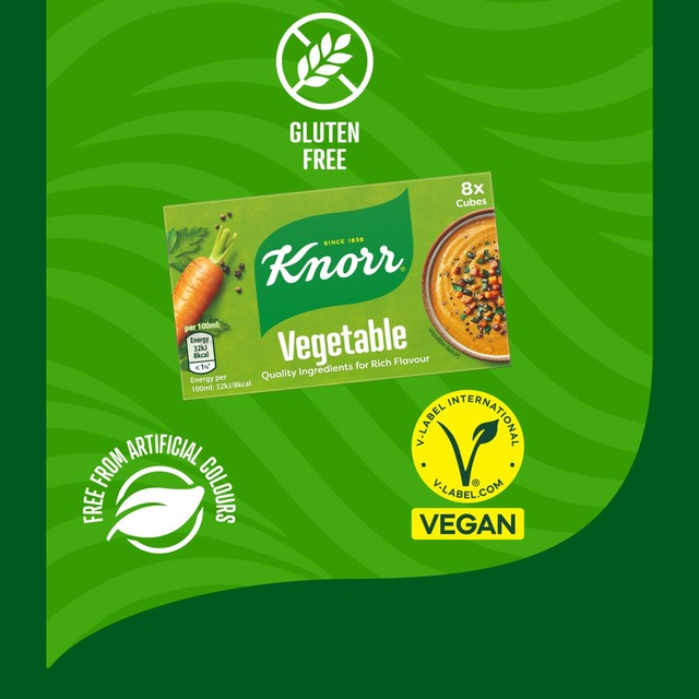 Knorr 20 vegetable stock cubes, imported from the UK