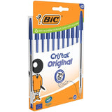 BIC Cristal ballpoint pens blue box of 10 - British product