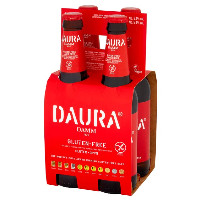 Daura Damm gluten free lager 4 x 330ml - British product