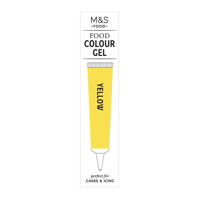M&S yellow food colouring gel 19g, imported from the UK