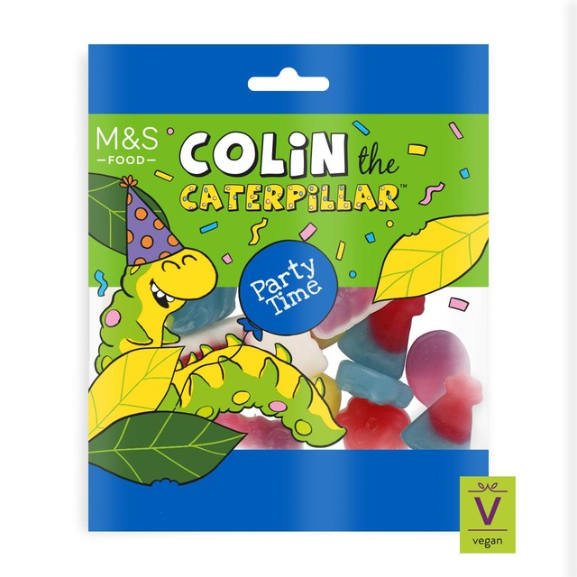 Marks & Spencer Colin the Caterpillar Party Time Fruit Gums 170g, imported from the UK