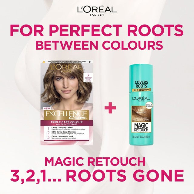 L'Oreal Excellence Natural Dark Blonde 7 permanent hair dye, UK version