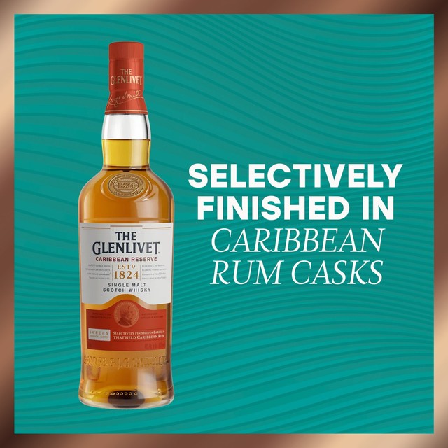 The Glenlivet Caribbean Reserve single malt Scotch whisky 70cl (British brand)