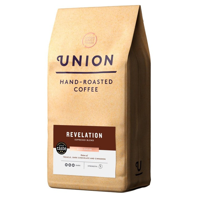 Union Hand-Roasted Revelation Espresso wholebean coffee 500g (British brand)