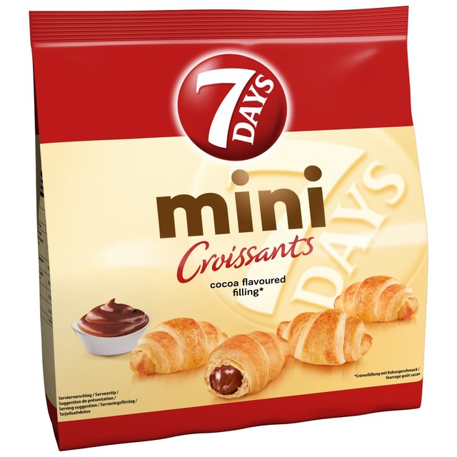 7 Days mini croissant with cocoa filling pouch - British product