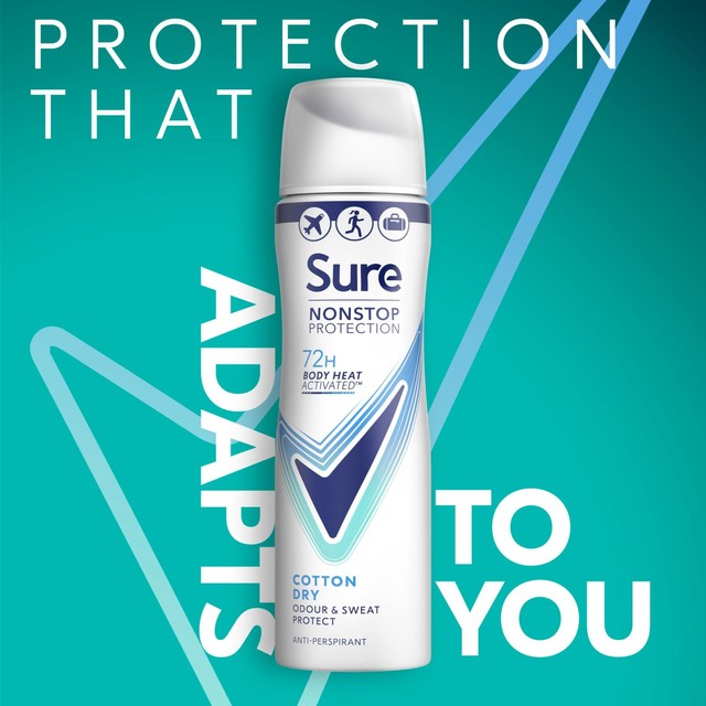 Sure Women Cotton Dry Anti-Perspirant Deodorant 75ml (British brand)