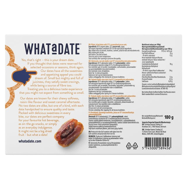 What a Date pecan stuffed dates snack (British brand)