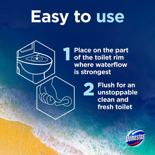 Domestos Toilet Rim Block Ocean 2 Pack - British product