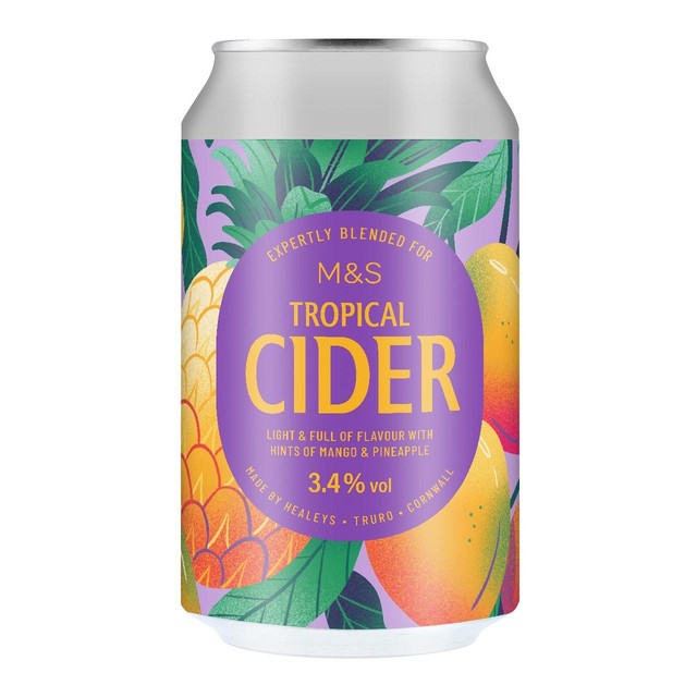M&S Tropical Cider 330ml can (British brand)