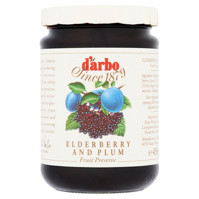 M&S Darbo Elderberry and Plum Fruit Preserve 450g- Buy online at McGrocer