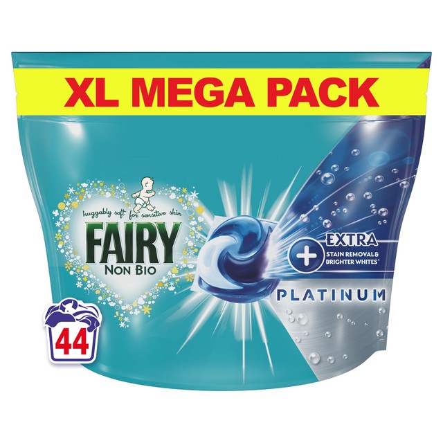Fairy Platinum Non-Bio washing capsules 44 washes - British product