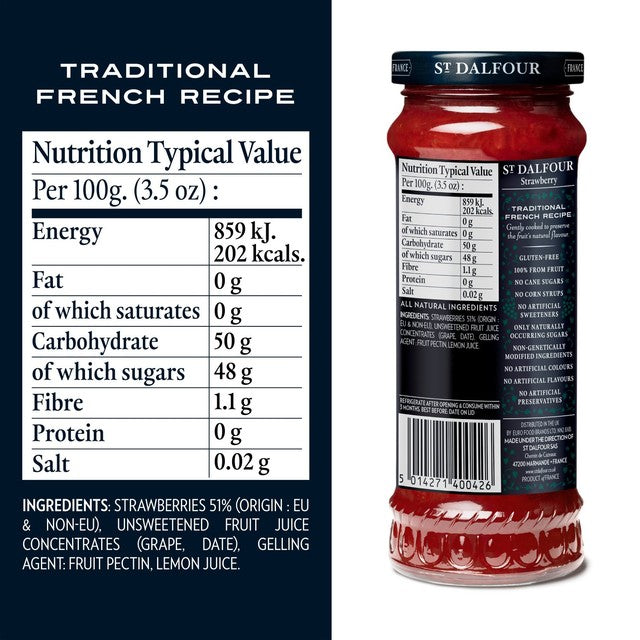 St Dalfour strawberry fruit spread 284g (British brand)