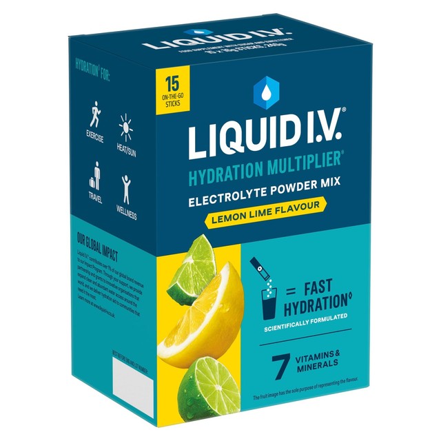 Liquid I.V. electrolyte powder Lemon Lime 15x16g, UK version