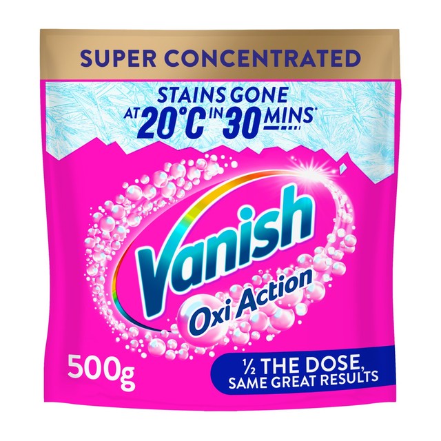 Vanish Oxi Action Plus Super Concentrated stain remover powder 500g (British brand)