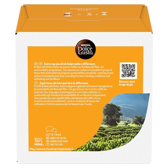 Dolce Gusto Latte Macchiato coffee pods, imported from the UK