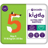 Ocado Kiddo Ultra-Dry nappies Size 5 (11-16kg), imported from the UK