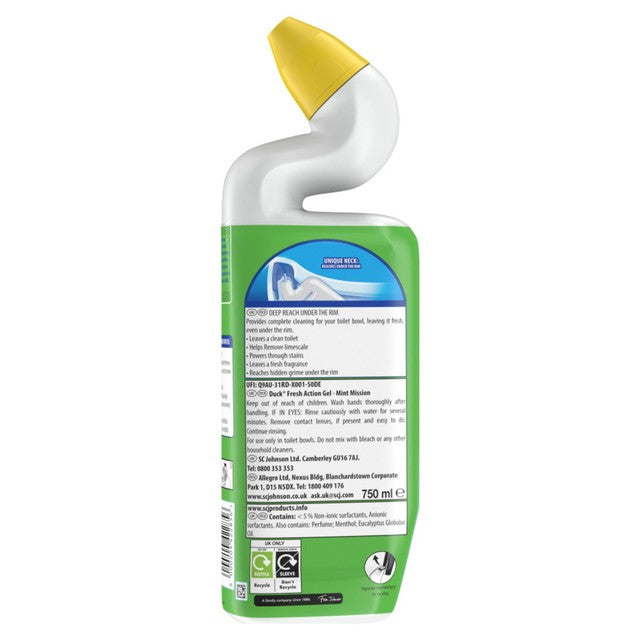 Toilet Duck toilet cleaner gel Mint Mission (British brand)