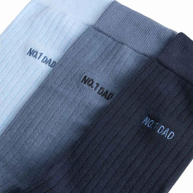 M&S No1 Dad socks pack of three blue (British brand)