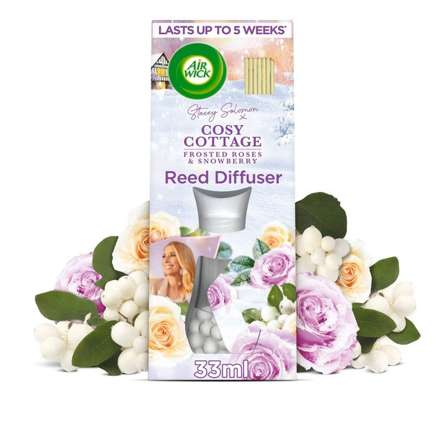 Airwick reed diffuser Cosy Cottage Frosted Roses & Snowberry 33ml - British product