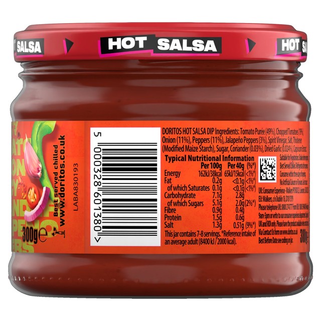 Doritos hot salsa dip 300g - British product