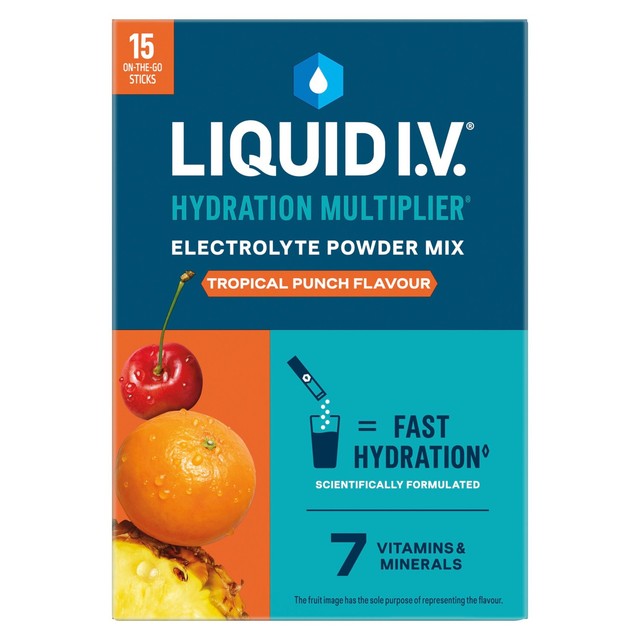 Liquid IV Tropical Punch hydration electrolytes, UK version
