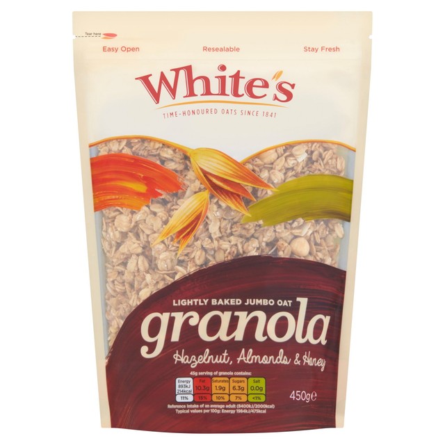 White's Almond Hazelnut & Honey Granola 450g (British brand)