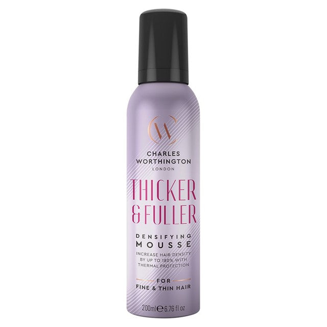 Charles Worthington Thicker and Fuller Densifying Mousse 200ml - British product