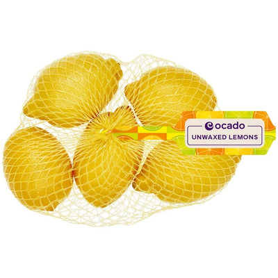 Ocado Unwaxed Lemons Fresh Fruit Pack of 5