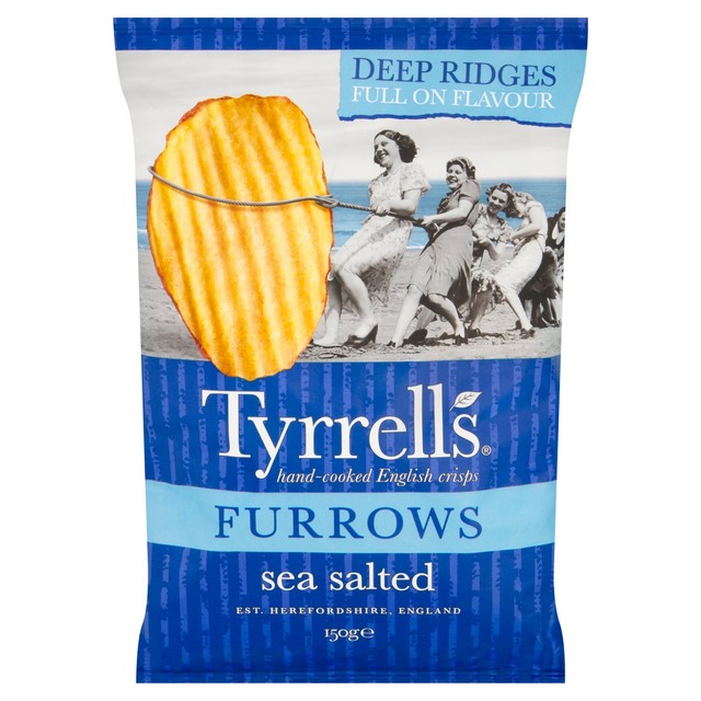 Tyrrells Sea Salted Sharing Crisps 150g (British brand)