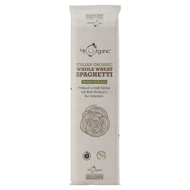 Mr Organic Italian whole wheat spaghetti 500g, imported from the UK