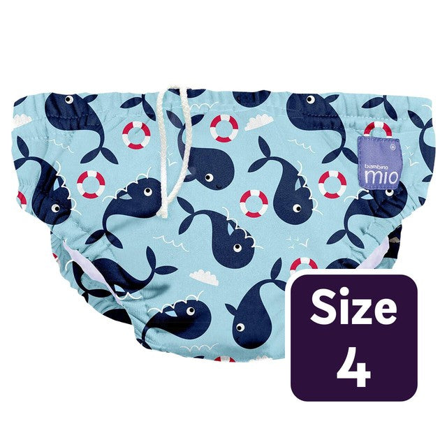 Bambino Mio reusable swim nappy 2-3 years Xtra Large Whale - British product