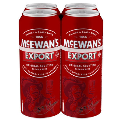علب بيرة McEwan's Export Premium Ale 4 × 500 مل