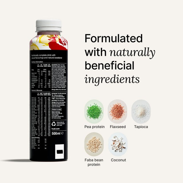Huel Black Edition Strawberry & Banana meal replacement drink 500ml, UK version