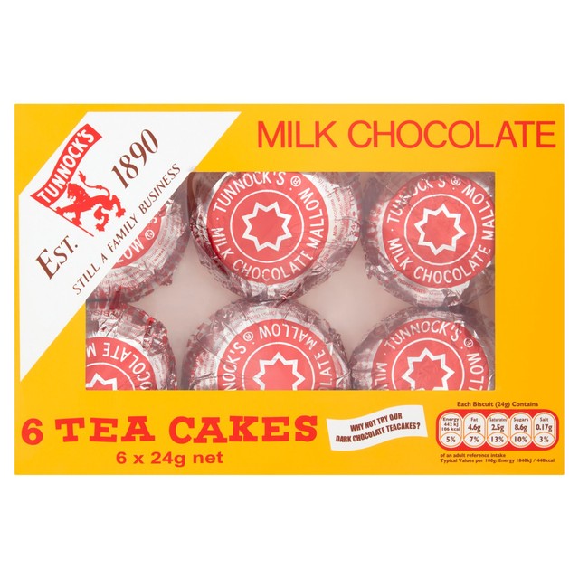 Tunnock's Milk Chocolate Tea Cakes 6 pack (British brand)
