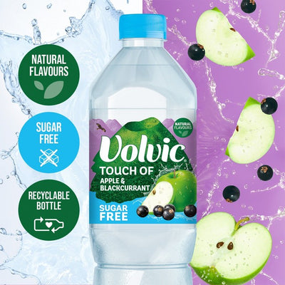 Volvic Touch of Fruit Eple & Solbær Sukkerfritt Still Vann Med Smak 1.5L
