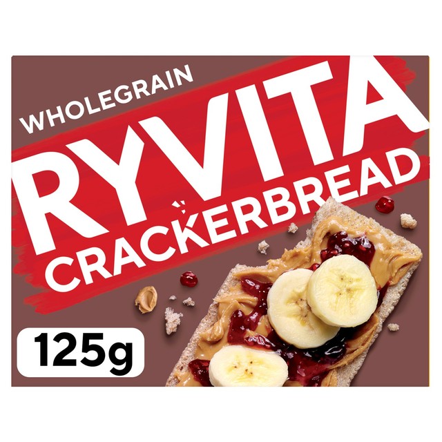 Ryvita Wholegrain Crackerbread 125g, imported from the UK