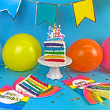 Talking Tables rainbow Happy Birthday napkins, 20 per pack (British brand)