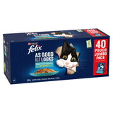 Felix Ocean Feasts in jelly wet cat food 40 x 85g pouches - British product